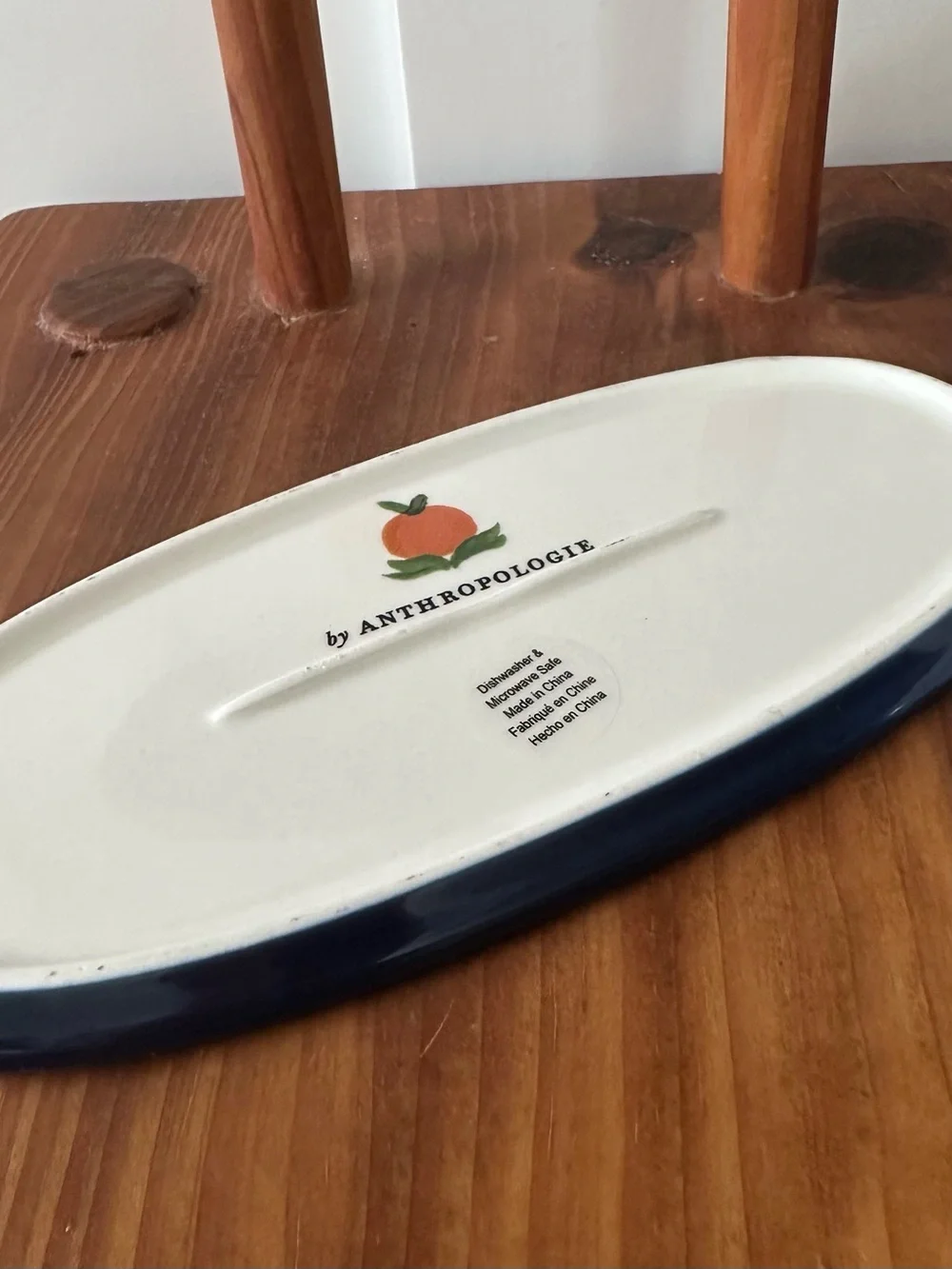 Anthropologie Valencia Citrus Stoneware Butter Dish